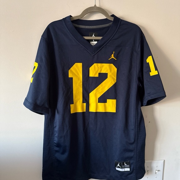 Men's Navy and Yellow Sports Jersey